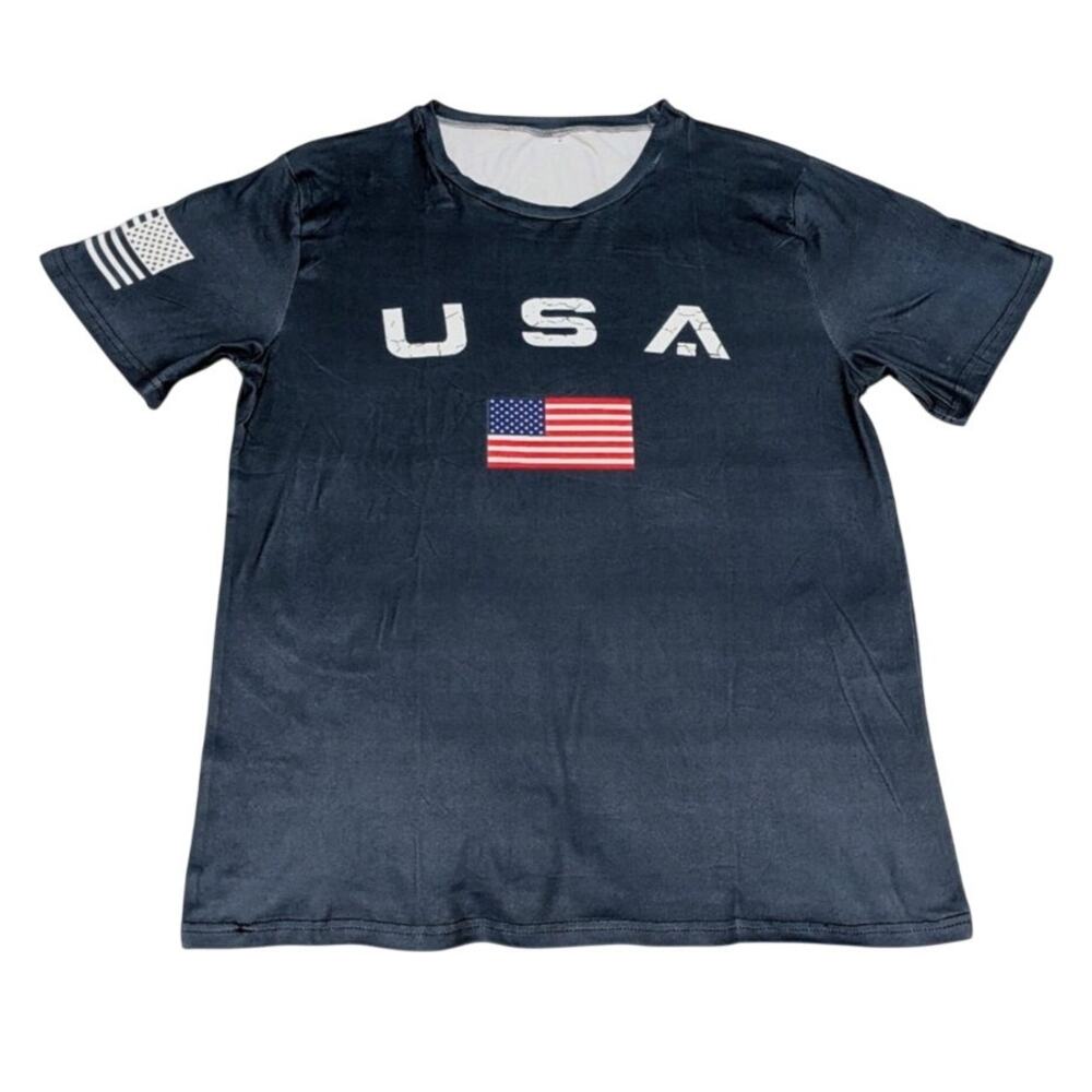Blue USA Adults Shirt Size M